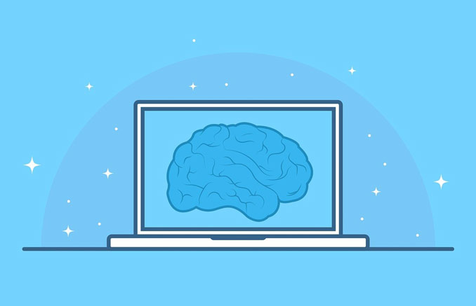 AI brain on computer