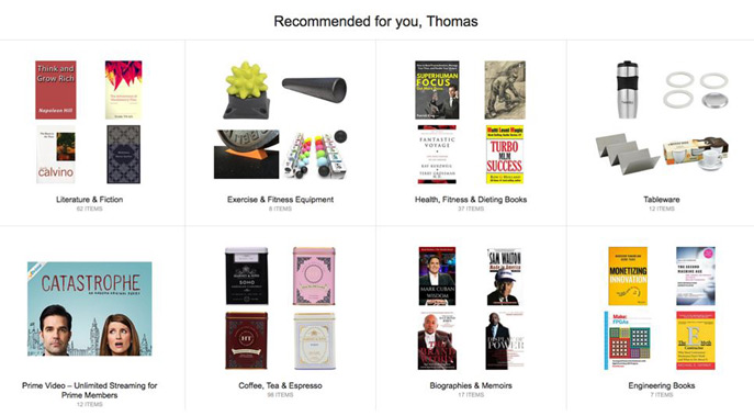 Amazon recommendation sample