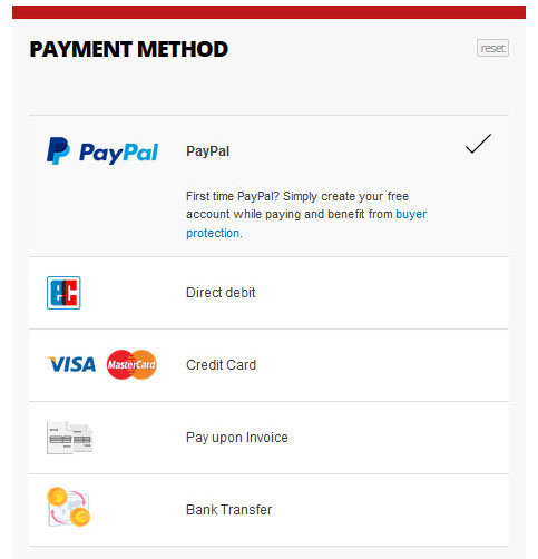 payment methods