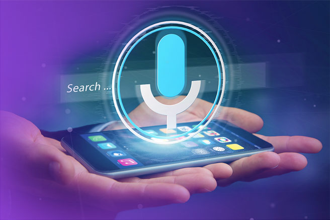 search in voice hand