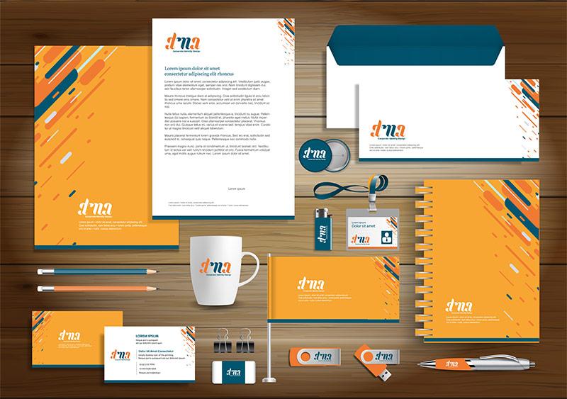 stationery design composition